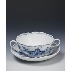 SOUP BOWL WITH SAUCER BLUE...