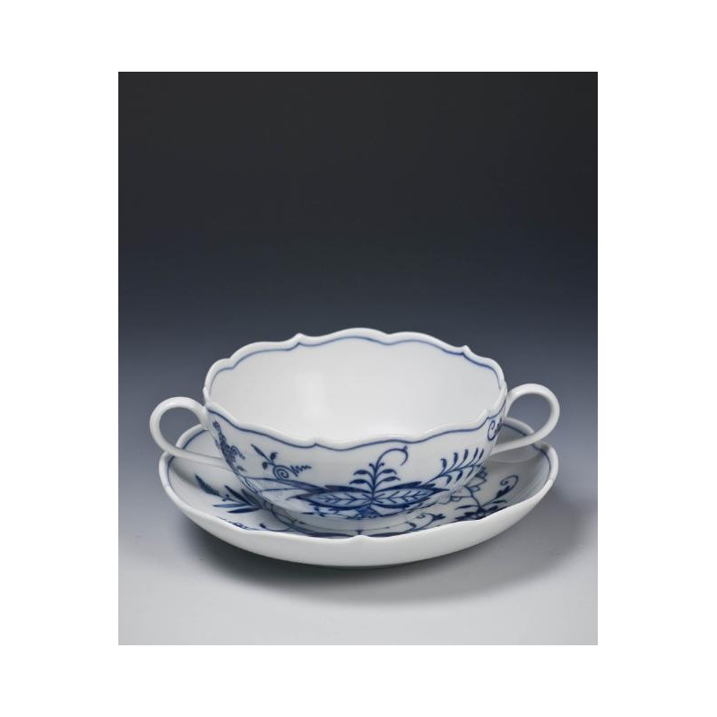 SOUP BOWL WITH SAUCER BLUE ONION 00656/800101