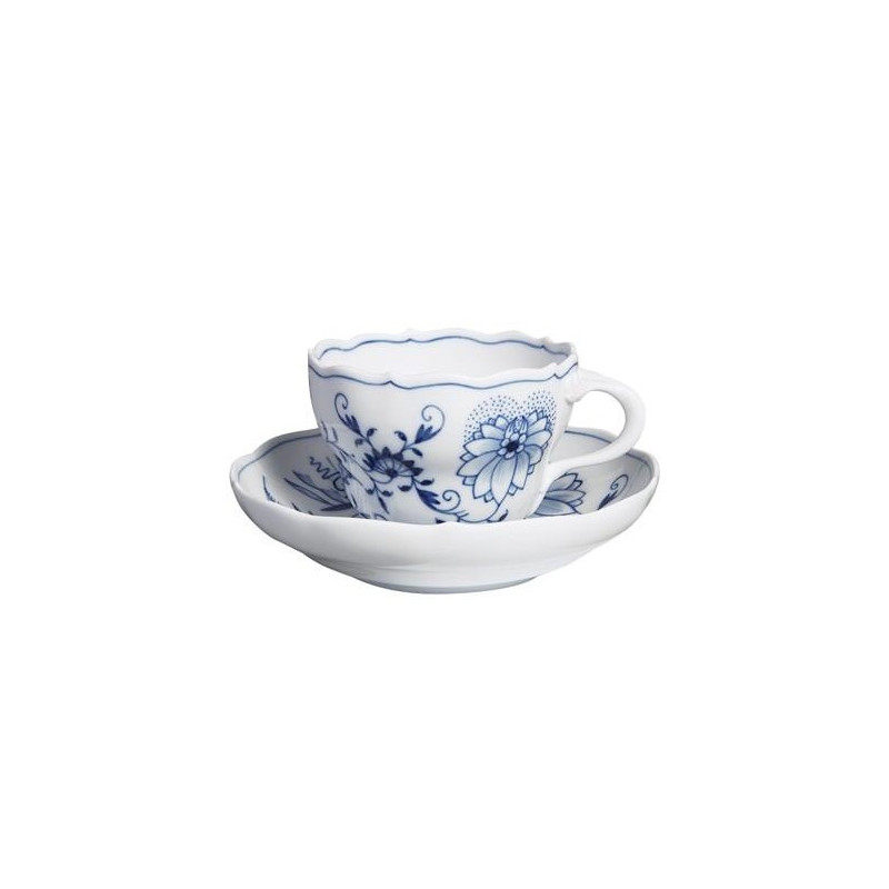 MEISSEN - TAZZA DA TE CON PIATTO CIPOLLA BLU 00582/800101