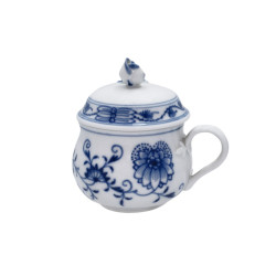 CREAMER WITH HANDLE BLUE ONION