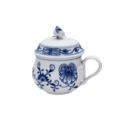 CREAMER WITH HANDLE BLUE ONION
