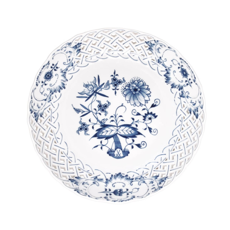 PIERCED DISH 21 CM BLUE ONION 54900/800101