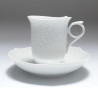 TEA CUP WITH SAUCER WAVES RELIEF 29582