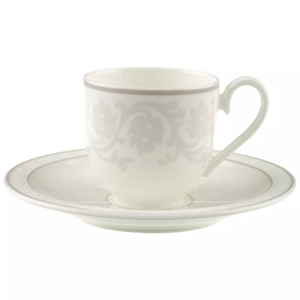 TAZZA CAFFÈ CON PIATTINO - GRAY PEARL