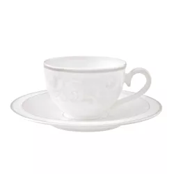 TEA CUP WITH SAUCER, GRAY...