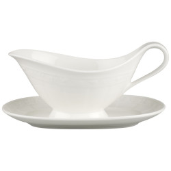 SAUCE BOAT WITH PLATE -...