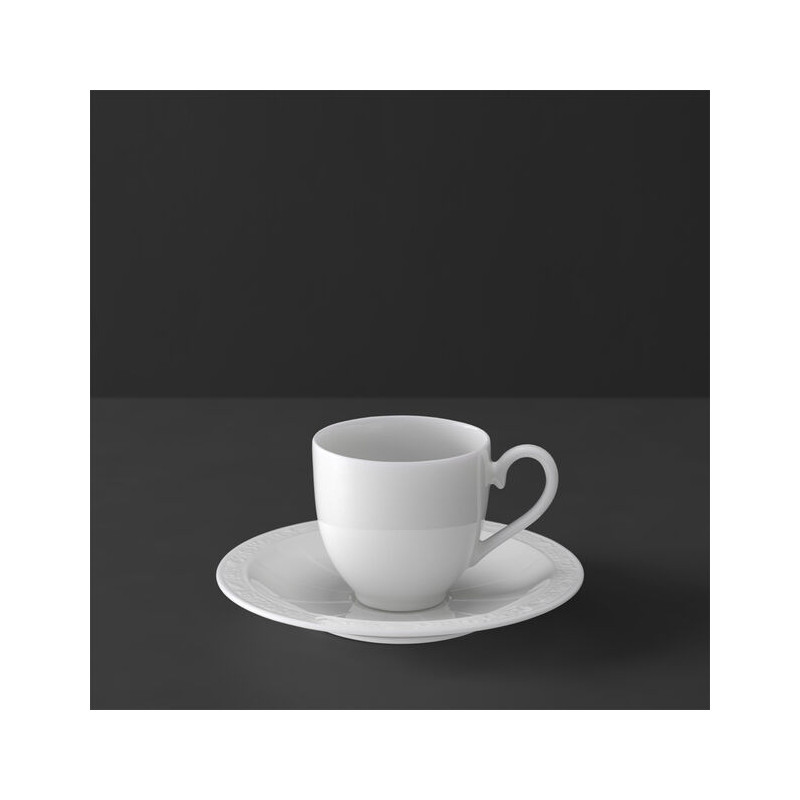 TAZZA CAFFÈ CON PIATTINO - WHITE PEARL