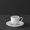 COFFEE CUP WITH SAUCER - WHITE PEARL
