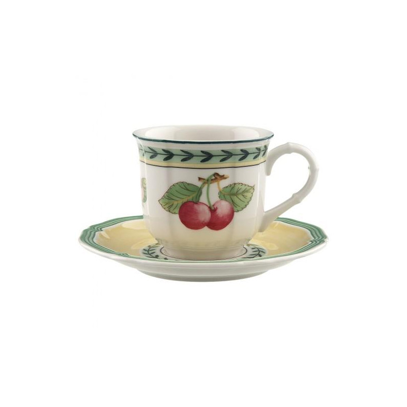 COFFEE CUP WITH SAUCER, FRENCH GARDEN FLEURENCE