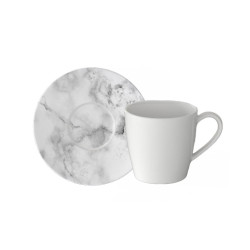WHITE MARMORY COFFEE CUP...