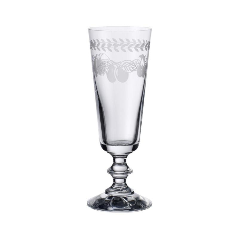 CRYSTAL CHAMPAGNE FLUTE -FRENCH GARDEN