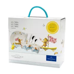 SET DI 7 PEZZI BIMBO 8435 HAPPY AS A BEAR 14-8664