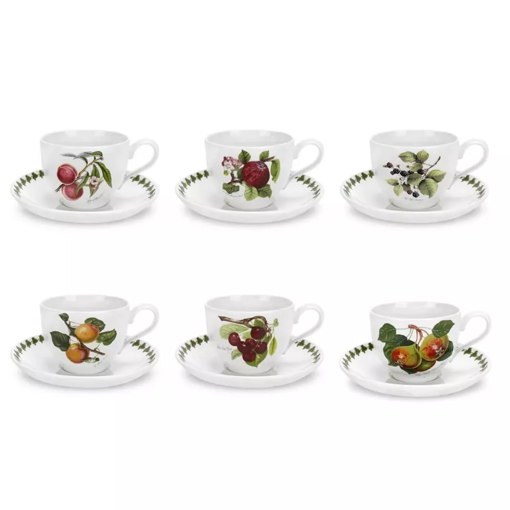 SET 6 TAZZE TE CON PIATTINO, POMONA
