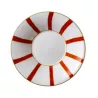 SOUP PLATE 22 CM STRICHE ARANCIO E ORO