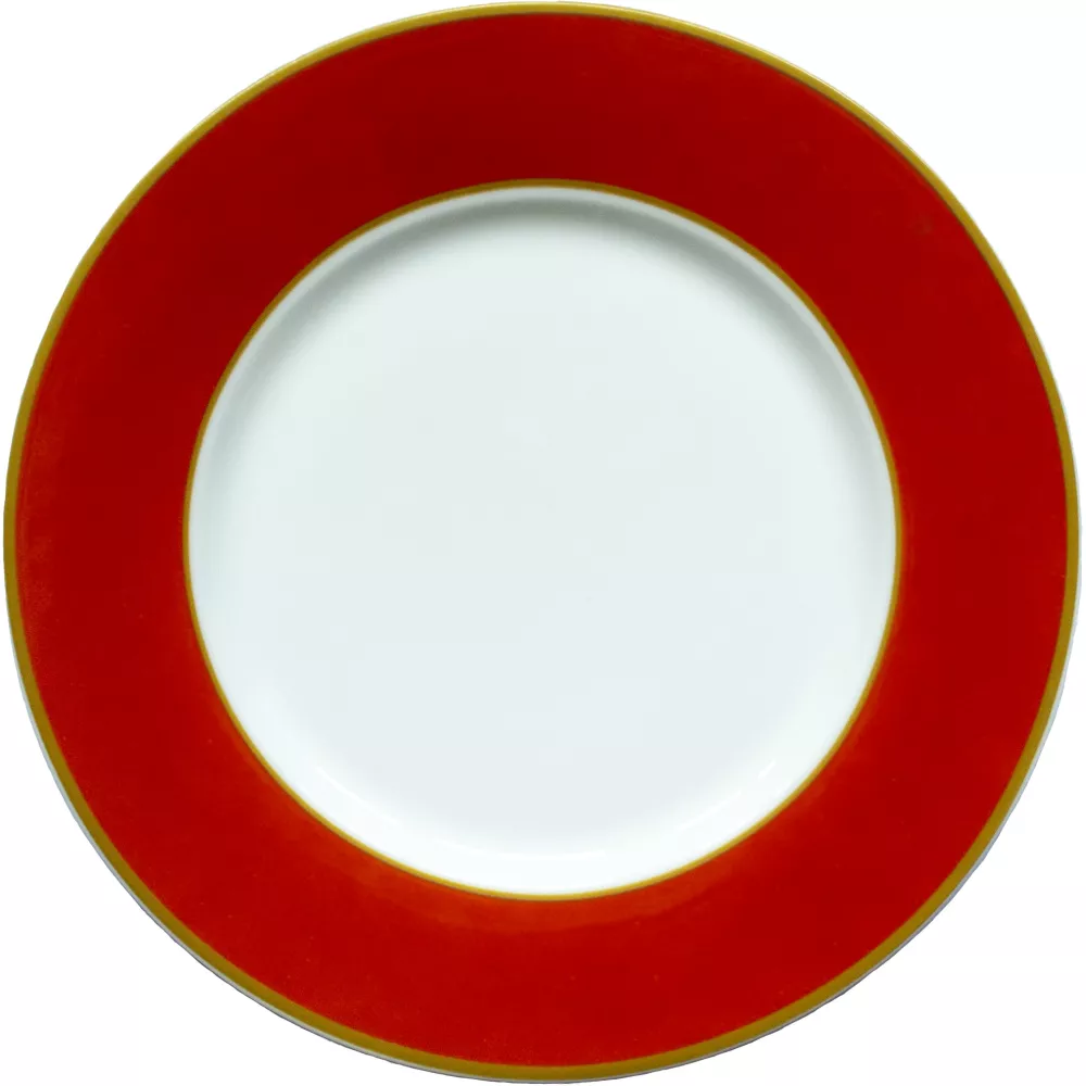 BREAD PLATE 17,5 CM STRICHE ARANCIO E ORO