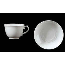 LARGE COFFE CUP WITH SAUCER - MUSEO BIANCO