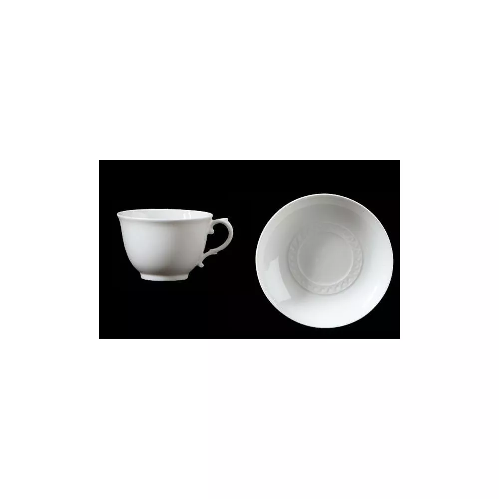 LARGE COFFE CUP WITH SAUCER - MUSEO BIANCO