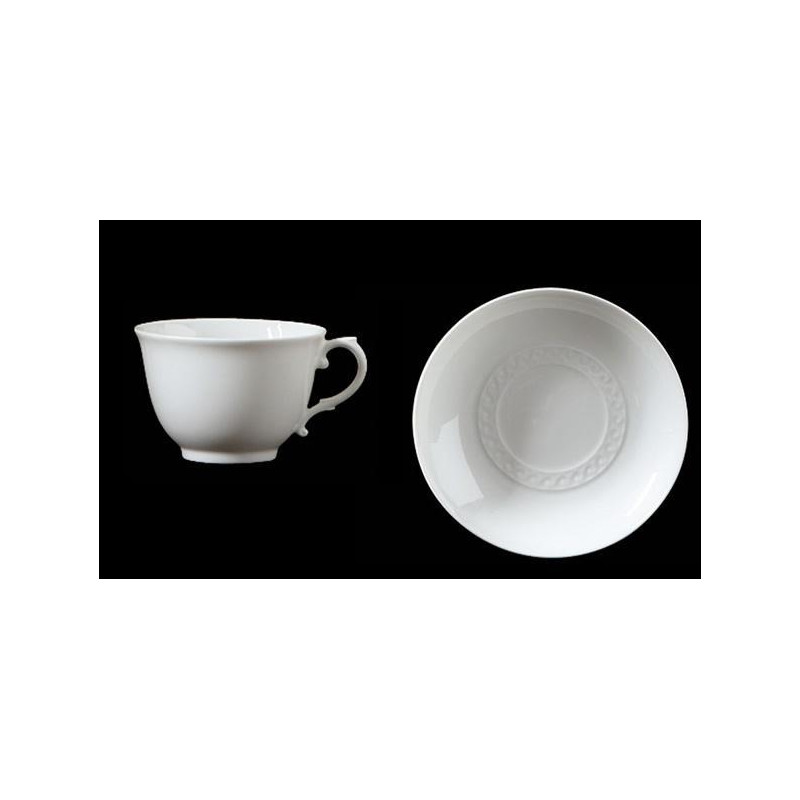 TAZZA CAFFÈ GRANDE CON PIATTO - MUSEO BIANCO