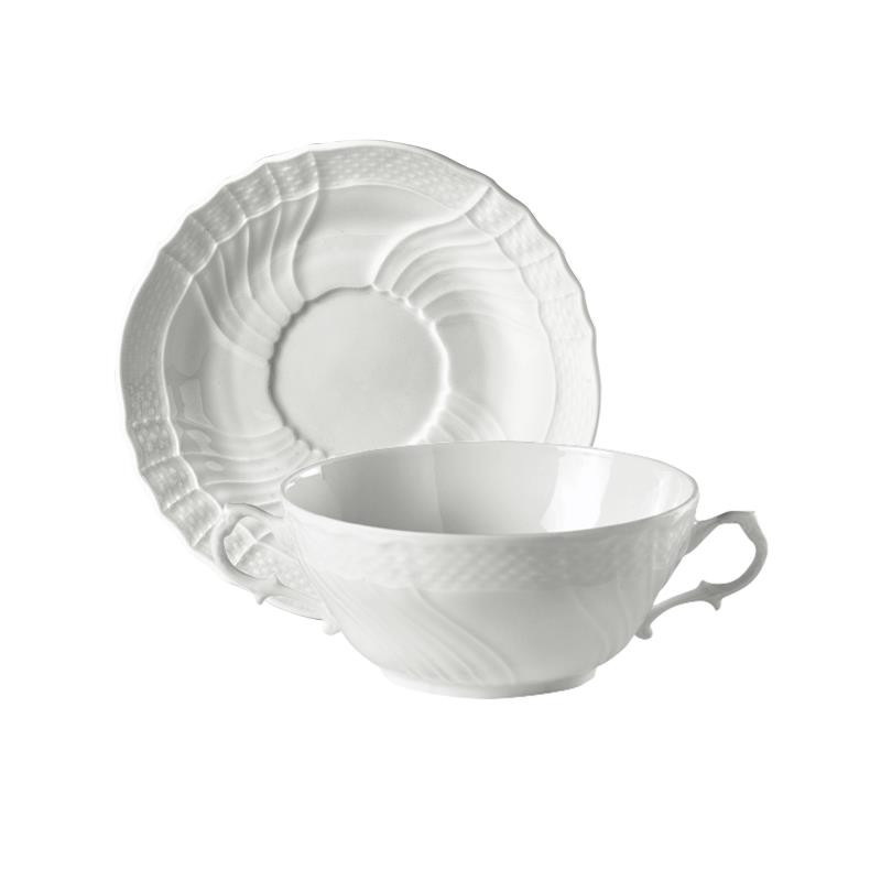 SOUP CUP WITH SAUCER, VECCHIO GINORI WHITE