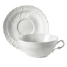 SOUP CUP WITH SAUCER, VECCHIO GINORI WHITE