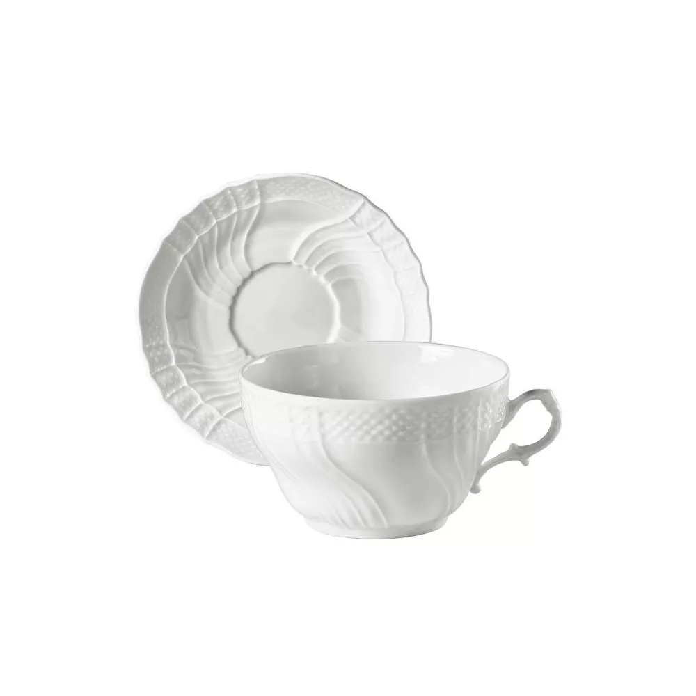 BREAKFAST CUP WITH SAUCER, VECCHIO GINORI WHITE
