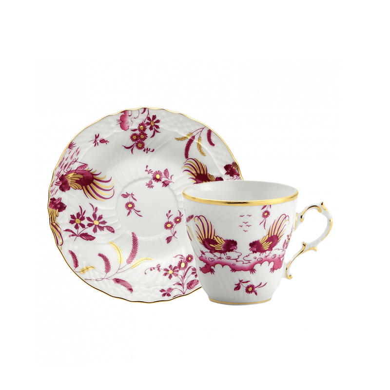 TAZZA CAFFÈ CON PIATTINO 125 CC - 0125/130 ORO DI DOCCIA MAGENTA 1708