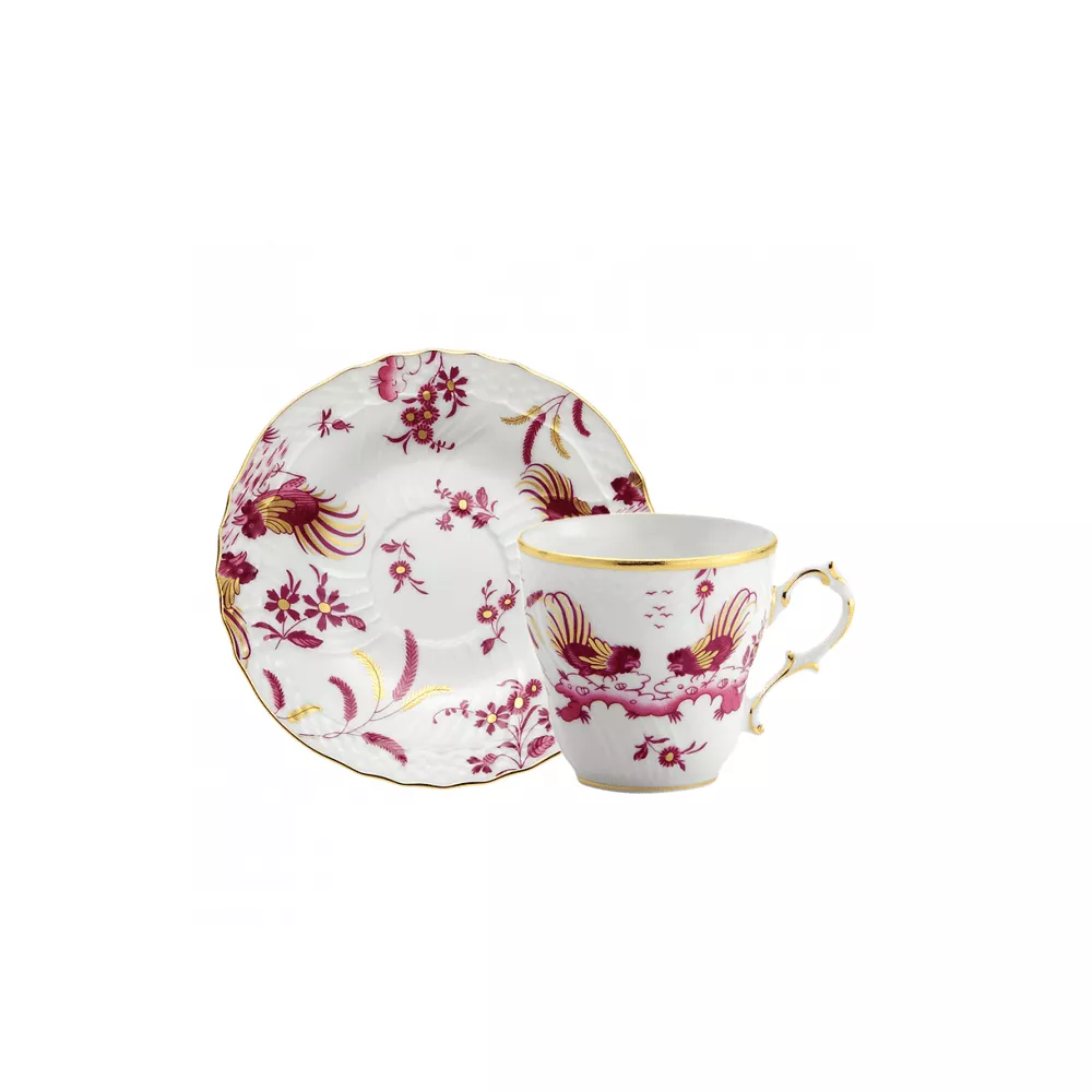 TAZZA CAFFÈ CON PIATTINO 125 CC - 0125/130 ORO DI DOCCIA MAGENTA 1708