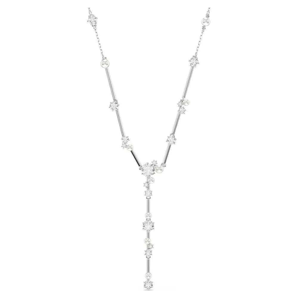 COLLANA A Y CONSTELLA, CRYSTAL PEARL, BIANCO, PLACCATA RODIO 5711830