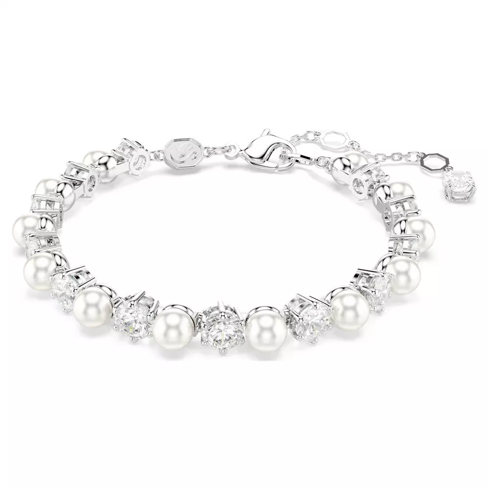 BRACCIALE MATRIX PERLA, BIANCO, PLACCATO RODIO 5689625