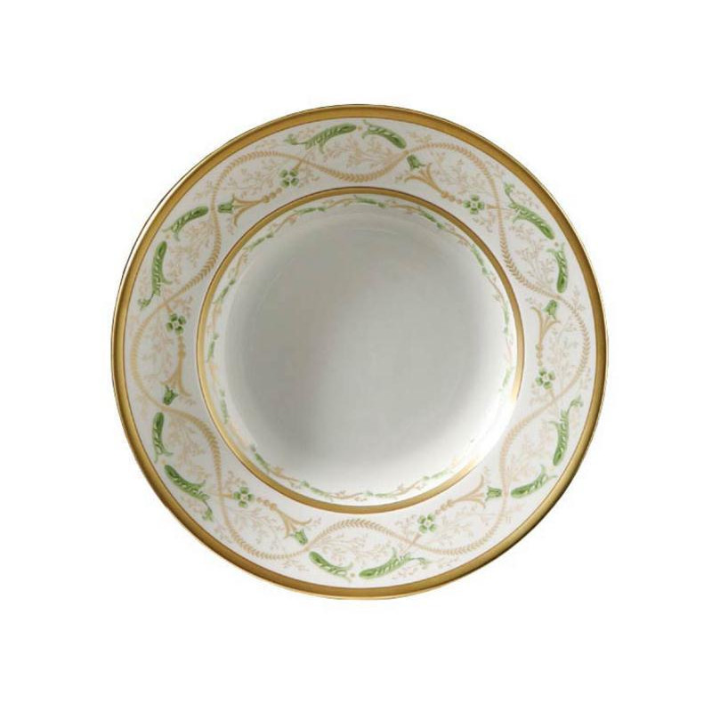 SOUP PLATE 24,5 CM - 0245 LA SCALA FOGLIE VERDI E ORO 723