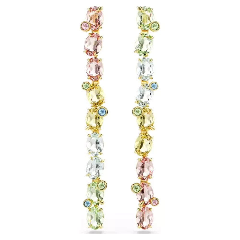 GEMA DROP EARRINGS, MULTICOLORED, GOLD TONE PLATED 5705809