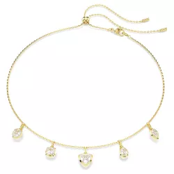 IMBER NECKLACE, WHITE, GOLD...