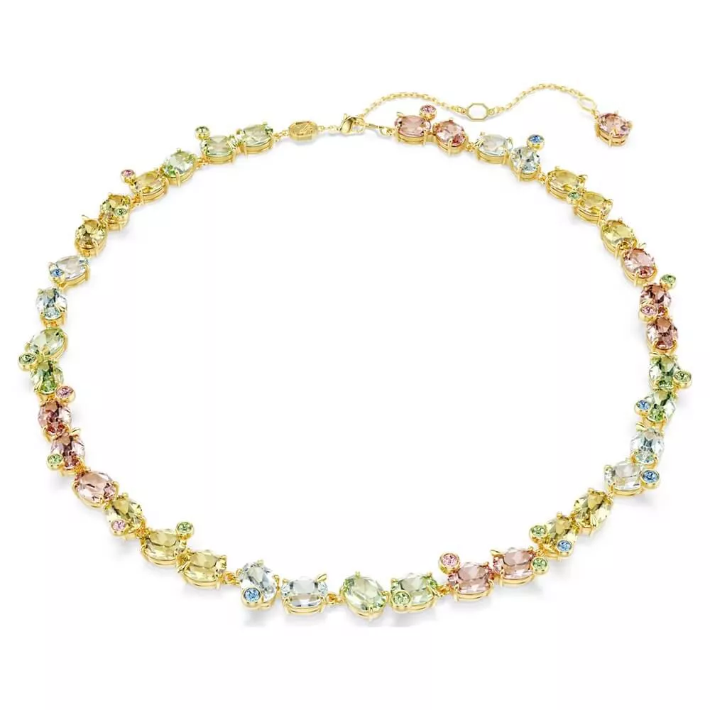 COLLANA GEMA , MULTICOLORE, PLACCATA COLOR ORO 5714836