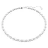 MATRIX TENNIS NECKLACE, WHITE, CRYSTAL PEARL RHODIUM PLATED 5689623