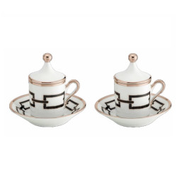 SET OF 2 COFFEE CUPS WITH LIDS 9176, CATENE NERO 1255
