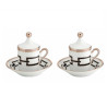 SET OF 2 COFFEE CUPS WITH LIDS 9176, CATENE NERO 1255