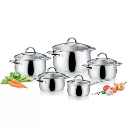 10 PIECES COOKWARE SET,...