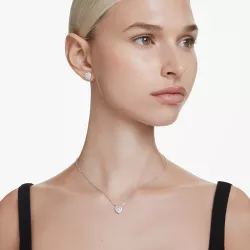 ANGELIC HEART PENDANT, WHITE, RHODIUM PLATED 5720852