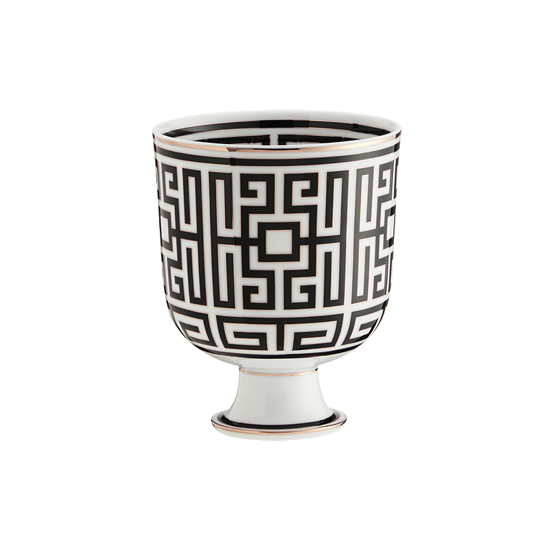 VASO CACHEPOT 19 CM - LABIRINTO NERO 1251