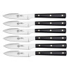 SET OF 6 BLACK TABLE KNIVES, DOPPIA 8830