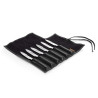 SET OF 6 BLACK TABLE KNIVES, DOPPIA 8830