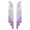MATRIX CLIP EARRINGS, GRADIENT PURPLE, RHODIUM PLATED 5705831