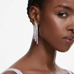 ORECCHINI A CLIP MATRIX, SFUMATURA VIOLA, PLACCATI RODIO 5705831