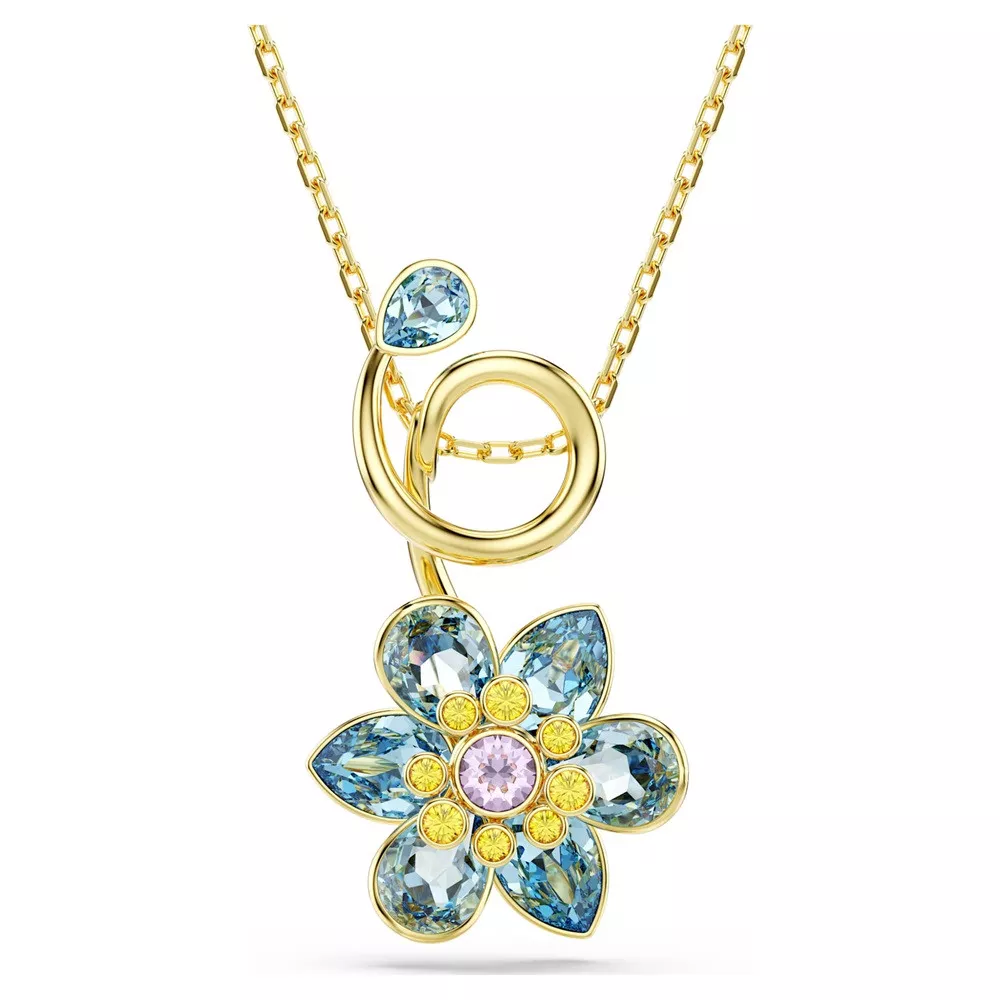 IDYLLIA PENDANT, FLOWER, BLUE, GOLD TONE PLATED 5709029