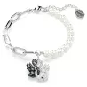 SWAN BRACELET BLACK AND WHITE, RHODIUM PLATED 5705720