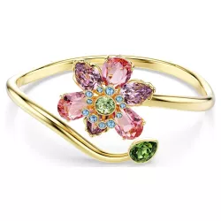 BRACCIALE RIGIDO IDYLLIA, FIORE, MULTICOLORE, PLACCATO ORO