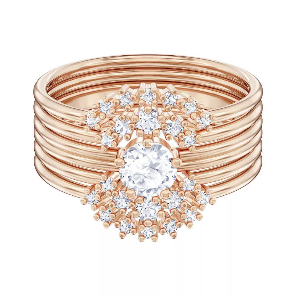 MOONSON SET OF RINGS, ROSE GOLD PLATED