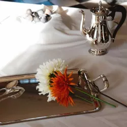 SILVER PLATED TRAY WITH HANDLES, MALMAISON