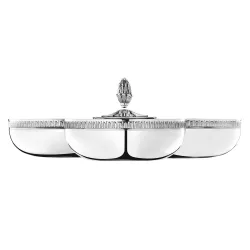 SILVER PLATED THREE PART SERVER, MALMAISON