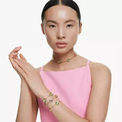 CHROMA STRANDAGE NECKLACE, MULTICOLORED, GOLD TONE PLATED 5695863